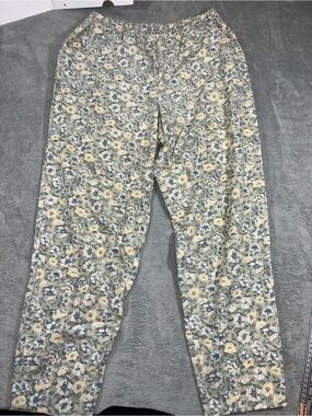 VTG Lady Foot Locker Floral Pajama Lounge Pants - Made in Canada - Size M